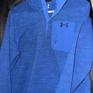 Under Armour Royal Blue Quarter-Snap Button Pullover